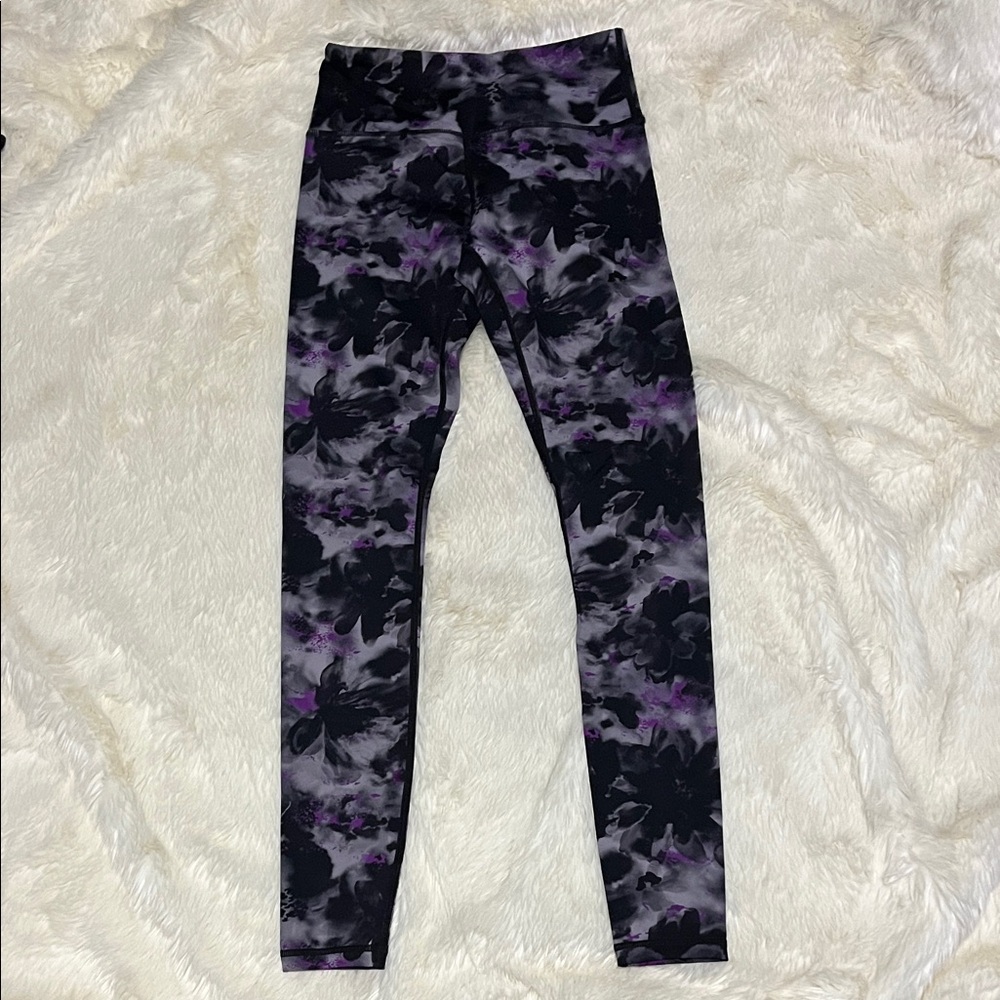 Stylish Black and Purple Zyia Leggings